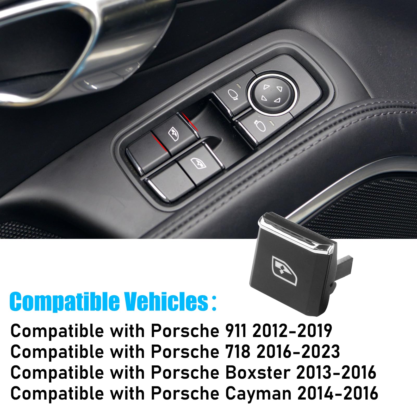 Jaronx Compatível com botão de interruptor de janela Porsche